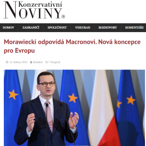 Zrzut ekranowy portalu Konzervativní noviny